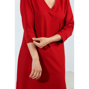 Платье женское "Скайп-1" футер (р-ры: 44-54) красный