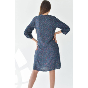 Платье женское "Тропиканка" штапель (р-ры: 44-58) синий