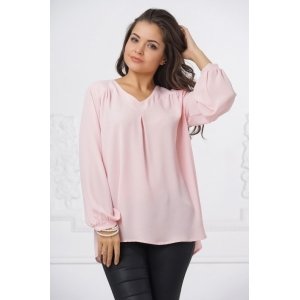 Блуза 317 блузочная ткань (р-ры: 46-56) розовый