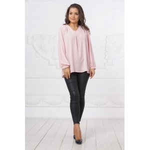 Блуза 317 блузочная ткань (р-ры: 46-56) розовый