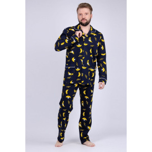 Пижама мужская "Премиум" кулирка (р-ры: 48-58) бананы