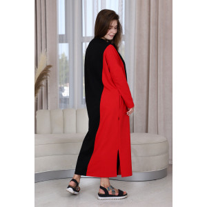 Платье женское П160 футер с лайкрой (р-ры: 46-60) красный
