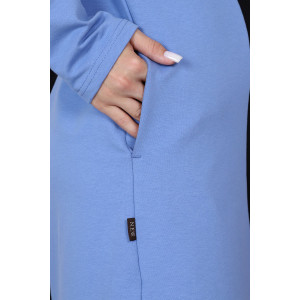 Платье женское П160 футер с лайкрой (р-ры: 46-60) голубой