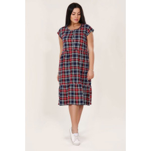 Платье женское "Шанталь" Tartan кулирка (р-ры: 44-58) красный