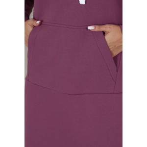 Платье женское П159 футер с лайкрой (р-ры: 42-60) брусника