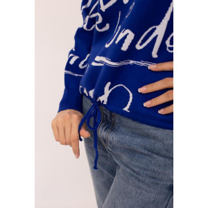 Джемпер женский "Молодёжный С" вязаное полотно (р-ры: 44-50) синий