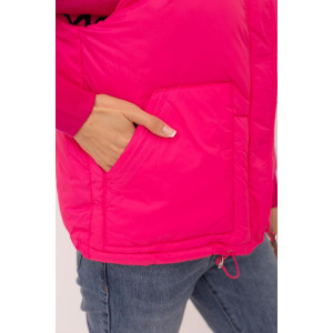 Жилет женский с капюшоном Р 8844 полиэстер (р-ры: 44-54) розовый