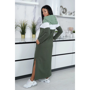 Платье женское "Хадижа" футер 2-х нитка с лайкрой (р-ры: 46-62) оливковый