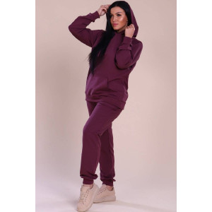 Костюм двойка женский "Вита" М77 футер с лайкрой (последний размер) вишня 48,50