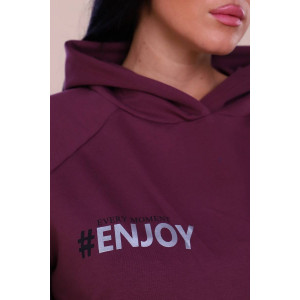 Костюм двойка женский "Вита" М77 футер с лайкрой (последний размер) вишня 48,50