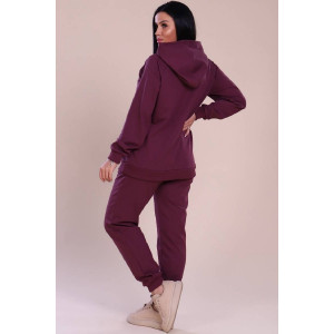 Костюм двойка женский "Вита" М77 футер с лайкрой (последний размер) вишня 48,50