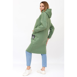 Толстовка женская "Алина З" футер 3-х нитка с начёсом (последний размер) зеленый светлый 56,58,62