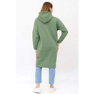 Толстовка женская "Алина З" футер 3-х нитка с начёсом (последний размер) зеленый светлый 56,58,62