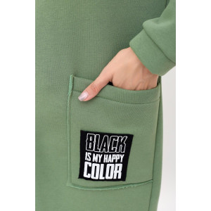 Толстовка женская "Алина З" футер 3-х нитка с начёсом (последний размер) зеленый светлый 56,58,62