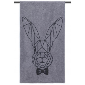 Полотенце махровое "Mister rabbit" серый
