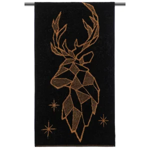 Полотенце махровое "Royal deer" черный