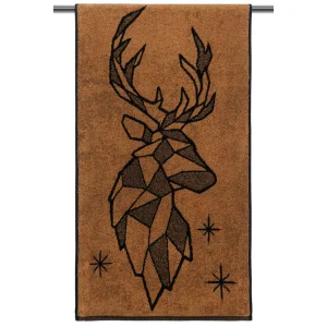 Полотенце махровое "Royal deer" черный
