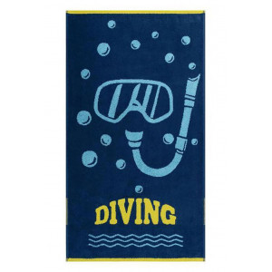 Полотенце махровое "Diving" синий