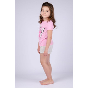 Пижама детская "Пандочки" кулирка (р-ры: 104-128) розовый