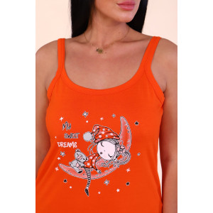 Сорочка женская "Злата" М384 кулирка (р-ры: 44-60) оранжевый