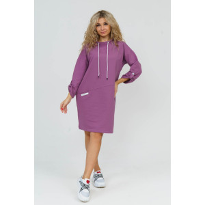 Платье женское 880 футер с лайкрой (р-ры: 48-58) брусника