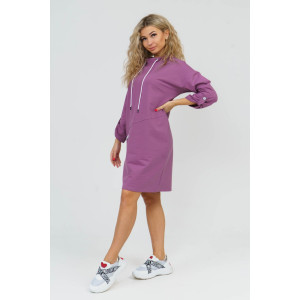 Платье женское 880 футер с лайкрой (р-ры: 48-58) брусника