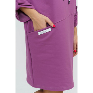Платье женское 880 футер с лайкрой (р-ры: 48-58) брусника