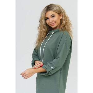 Платье женское 880 футер с лайкрой (р-ры: 48-58) хаки