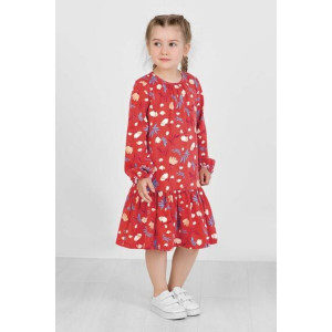 Платье детское BN-152О22-171 кулирка (р-ры: 104-134) красный