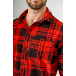 Рубашка мужская "Стиль" 1972-К кулирка (р-ры: 46-60) красный