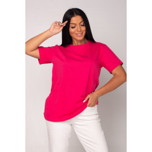 Футболка женская "Базовая" Ф-38 кулирка (последний размер) фуксия 56 Футболка женская "Базовая" Ф-38 кулирка (последний размер) фуксия 56