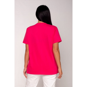 Футболка женская "Базовая" Ф-38 кулирка (последний размер) фуксия 56 Футболка женская "Базовая" Ф-38 кулирка (последний размер) фуксия 56