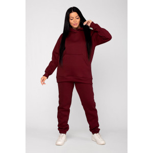Толстовка женская ФТ-16 "Рокси" футер 3-х нитка с начёсом (последний размер) бордо 50,52,54