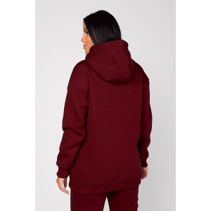 Толстовка женская ФТ-16 "Рокси" футер 3-х нитка с начёсом (последний размер) бордо 50,52,54