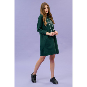 Платье женское А-4905 "Вояж" футер с лайкрой (р-ры: 46-56) зеленый