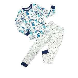 Пижама детская "Эрнест" интерлок (р-ры: 128-152) синий