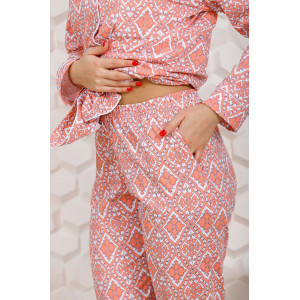 Пижама женская 0040 кулирка (р-ры: 46-60) ромбики