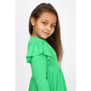Платье детское "Гуля-1" кашкорсе (р-ры: 98-134) зеленый