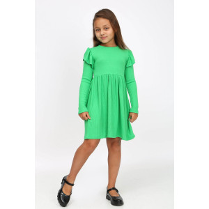 Платье детское "Гуля-1" кашкорсе (р-ры: 98-134) зеленый