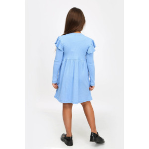 Платье детское "Гуля-5" кашкорсе (р-ры: 98-134) голубой