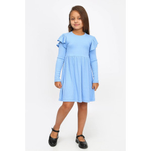 Платье детское "Гуля-5" кашкорсе (р-ры: 98-134) голубой