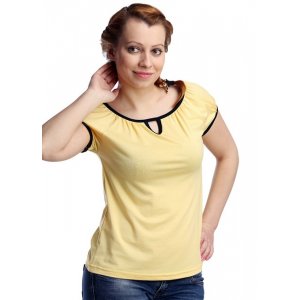 Блузка женская БЖ25 вискоза (р-ры: 44-54) желтый