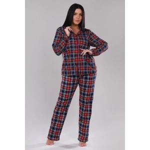 Пижама женская 907 "Tartan" кулирка (р-ры: 42-52) красный