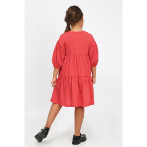 Платье детское "Скарлет-1" кулирка (р-ры: 110-140) красный