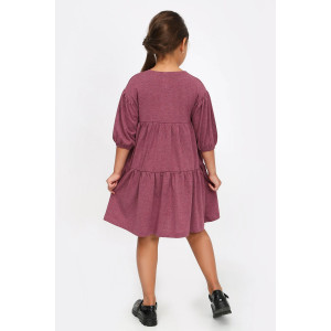 Платье детское "Скарлет-2" кулирка (р-ры: 110-140) бордовый