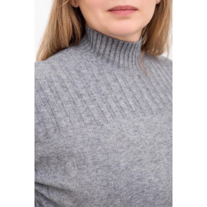 Джемпер женский "Лаура А" вязаное полотно (р-ры: 52-58) серый