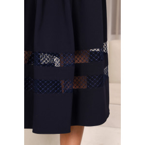 Платье женское П183 костюмная ткань (р-ры: 44-52) темно-синий