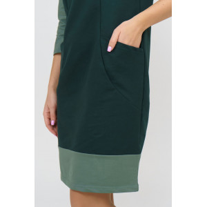 Платье женское 790 футер с лайкрой (р-ры: 46-60) зеленый
