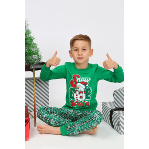 Пижама детская "Чудо-7" кулирка (р-ры: 86-140) зеленый