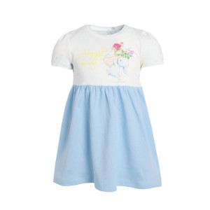Платье детское "Розали-2" интерлок (р-ры: 86-116) голубой